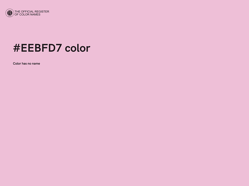 #EEBFD7 color image