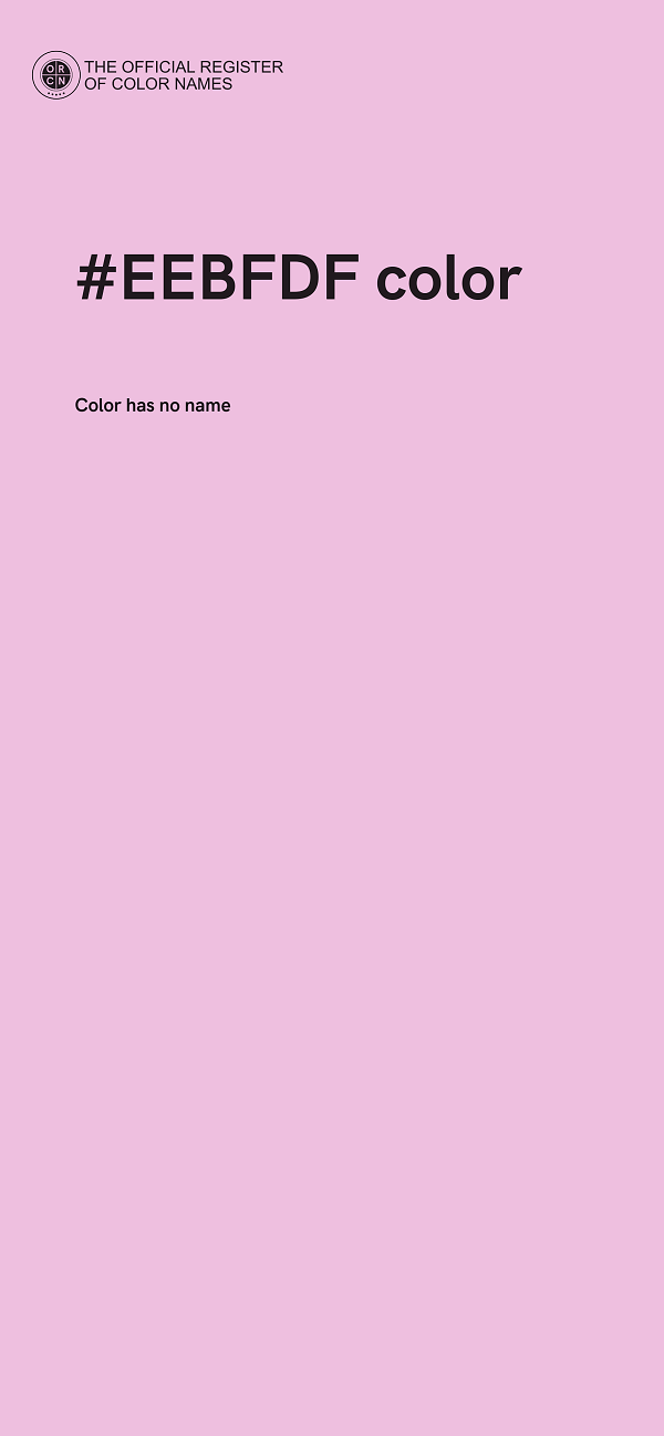 #EEBFDF color image