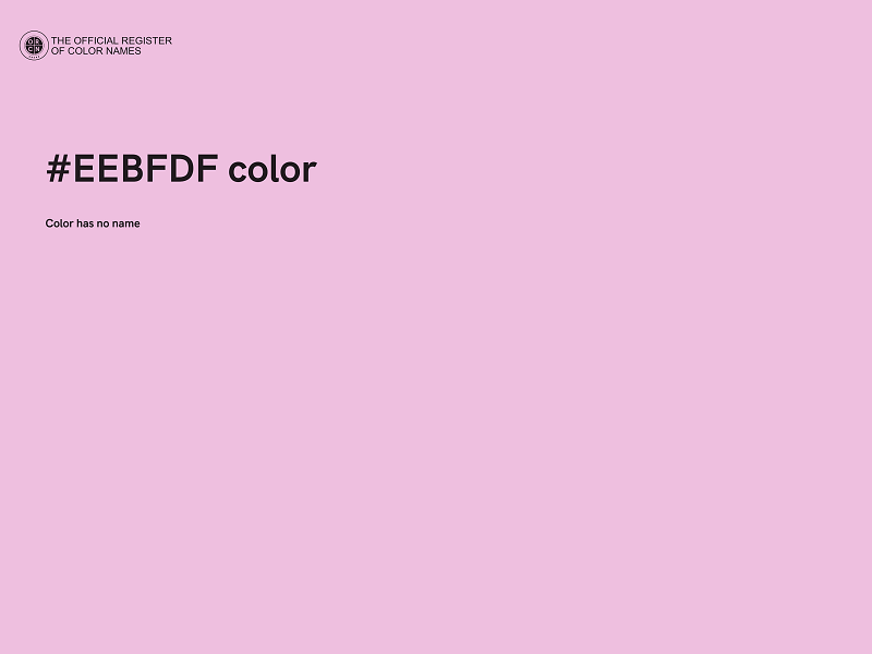 #EEBFDF color image