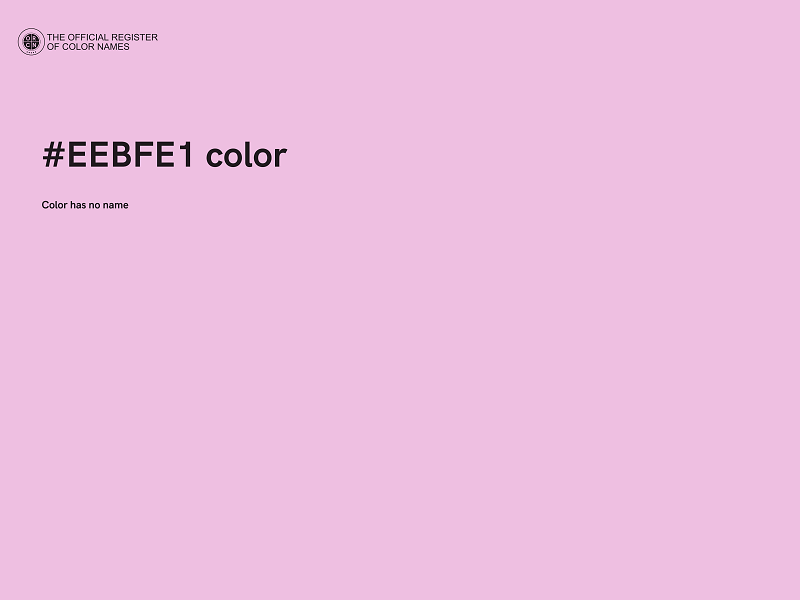 #EEBFE1 color image