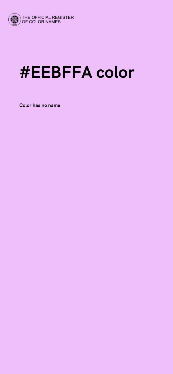 #EEBFFA color image