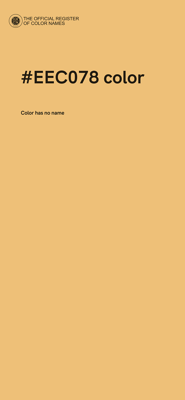 #EEC078 color image
