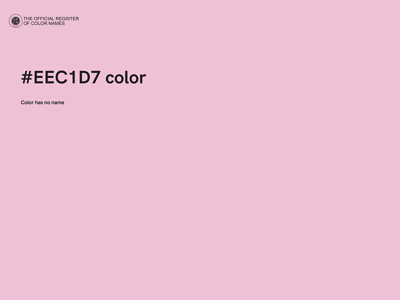 #EEC1D7 color image