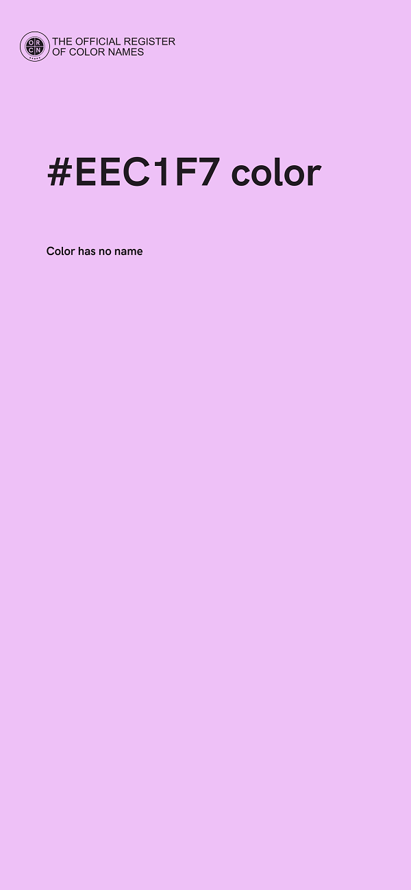 #EEC1F7 color image