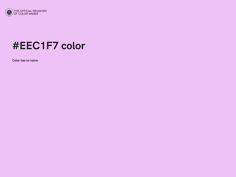 #EEC1F7 color image