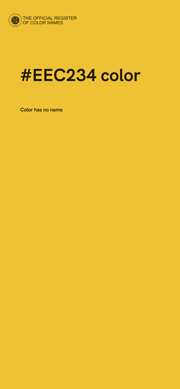 #EEC234 color image