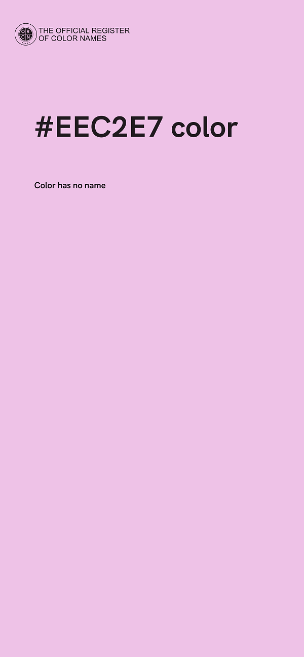 #EEC2E7 color image
