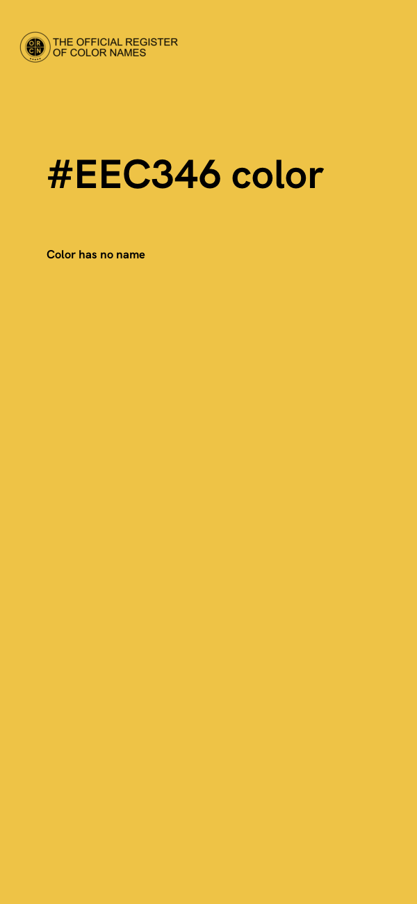 #EEC346 color image