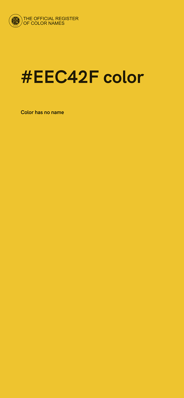#EEC42F color image