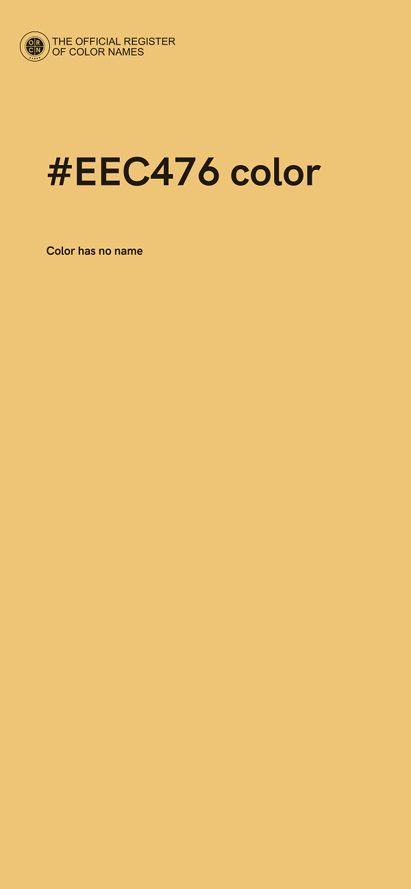 #EEC476 color image