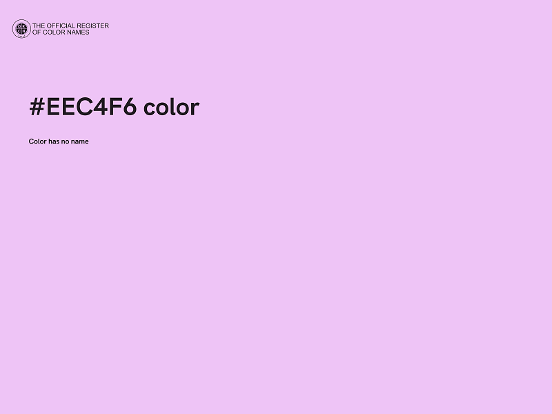 #EEC4F6 color image