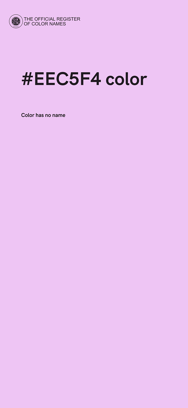 #EEC5F4 color image