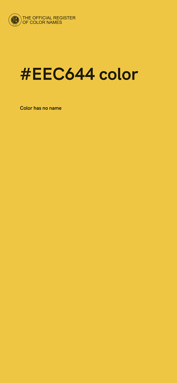 #EEC644 color image