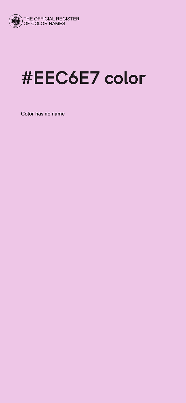 #EEC6E7 color image
