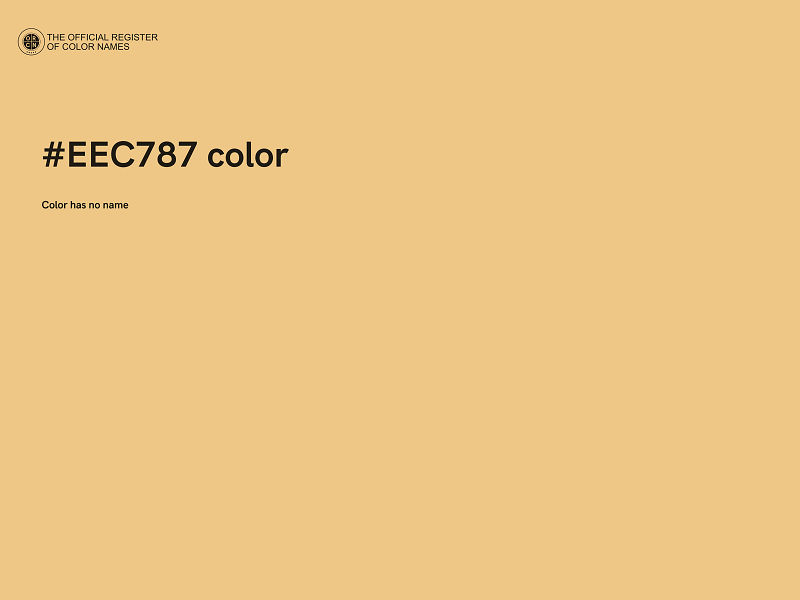 #EEC787 color image