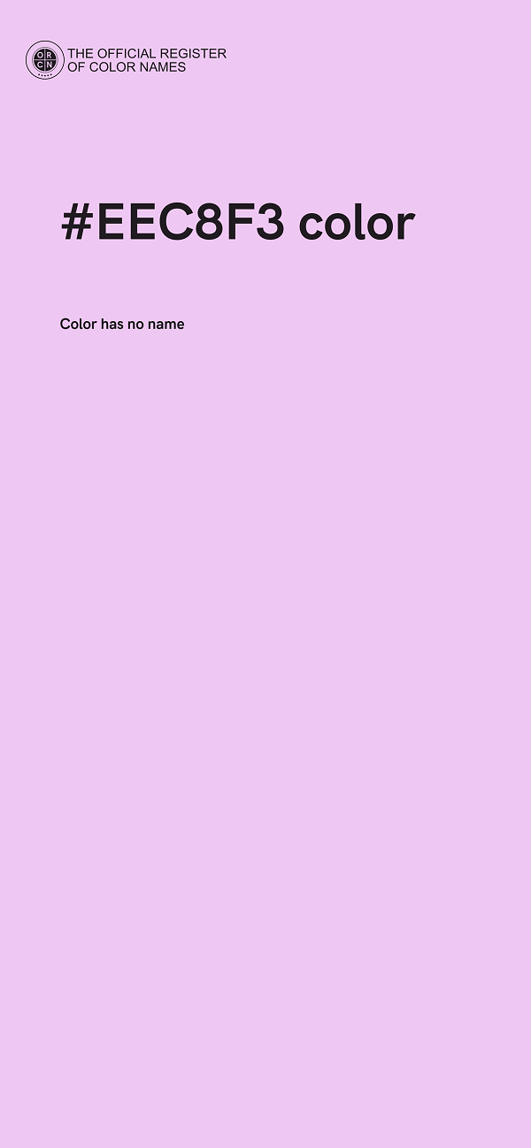 #EEC8F3 color image