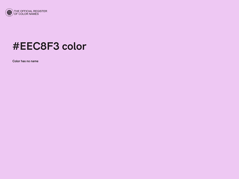 #EEC8F3 color image