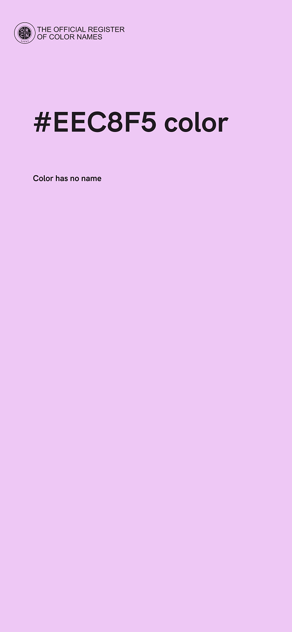 #EEC8F5 color image