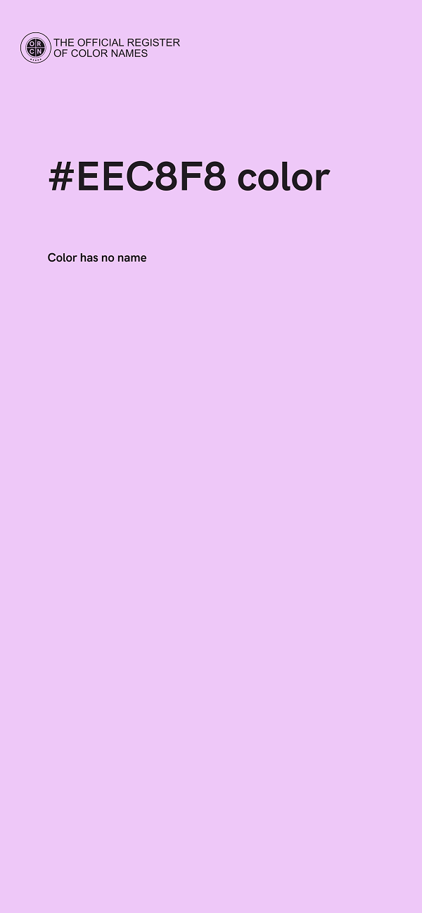 #EEC8F8 color image