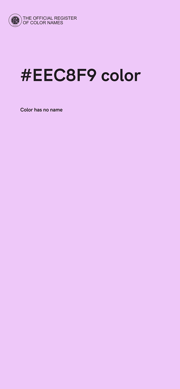 #EEC8F9 color image