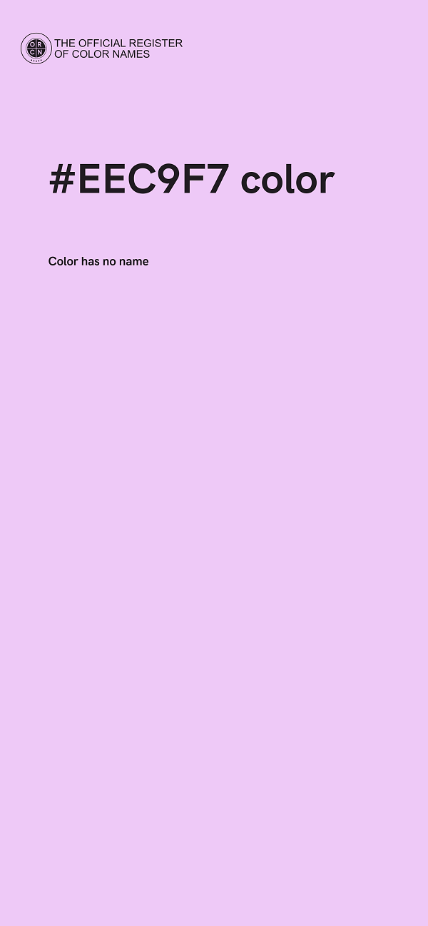#EEC9F7 color image