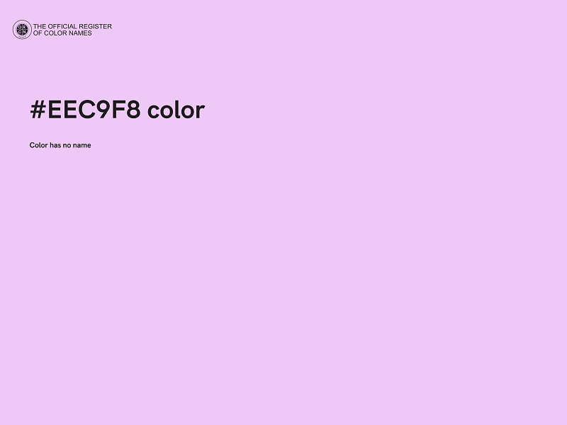 #EEC9F8 color image