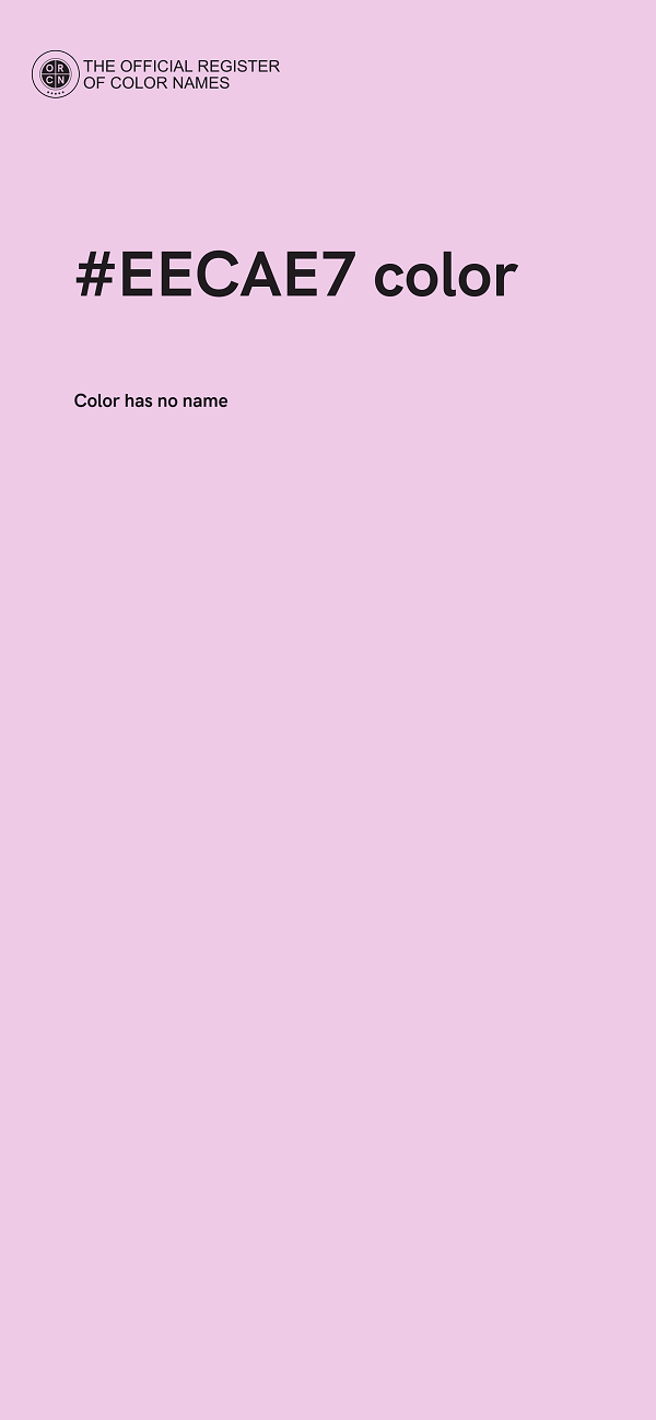 #EECAE7 color image