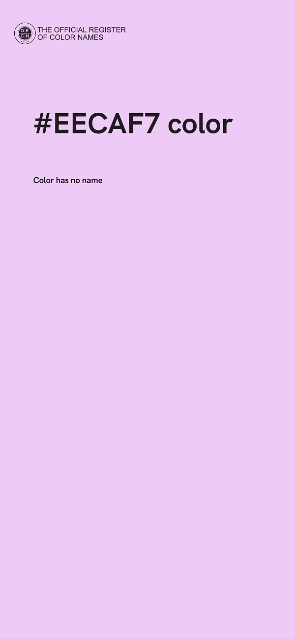 #EECAF7 color image