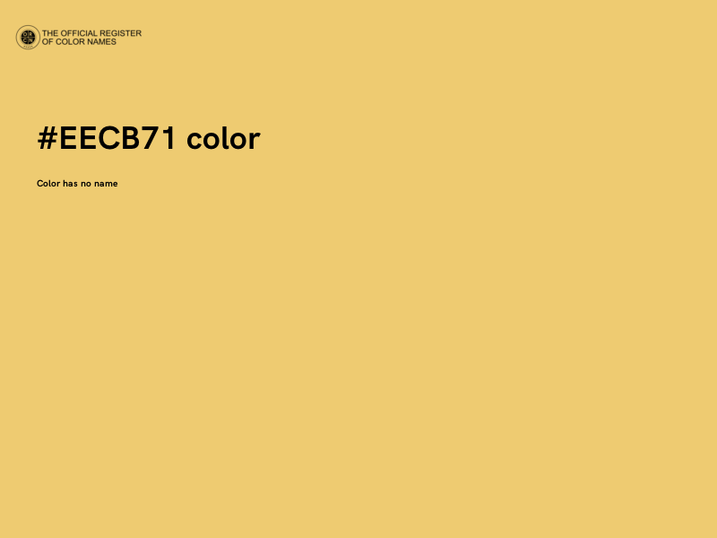 #EECB71 color image