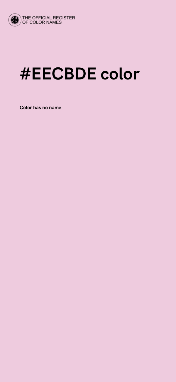 #EECBDE color image