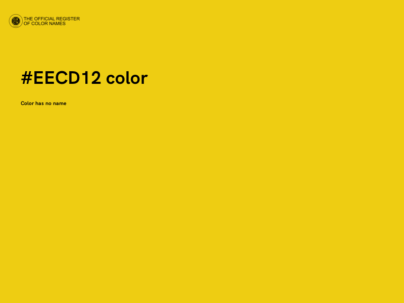 #EECD12 color image