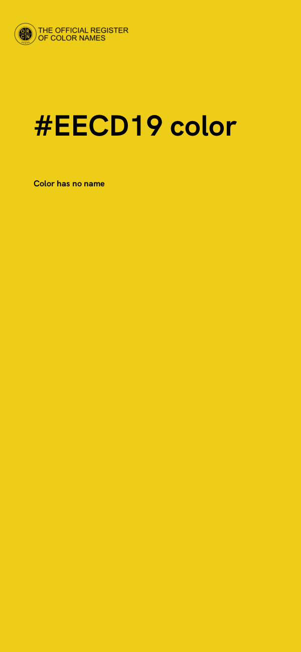 #EECD19 color image