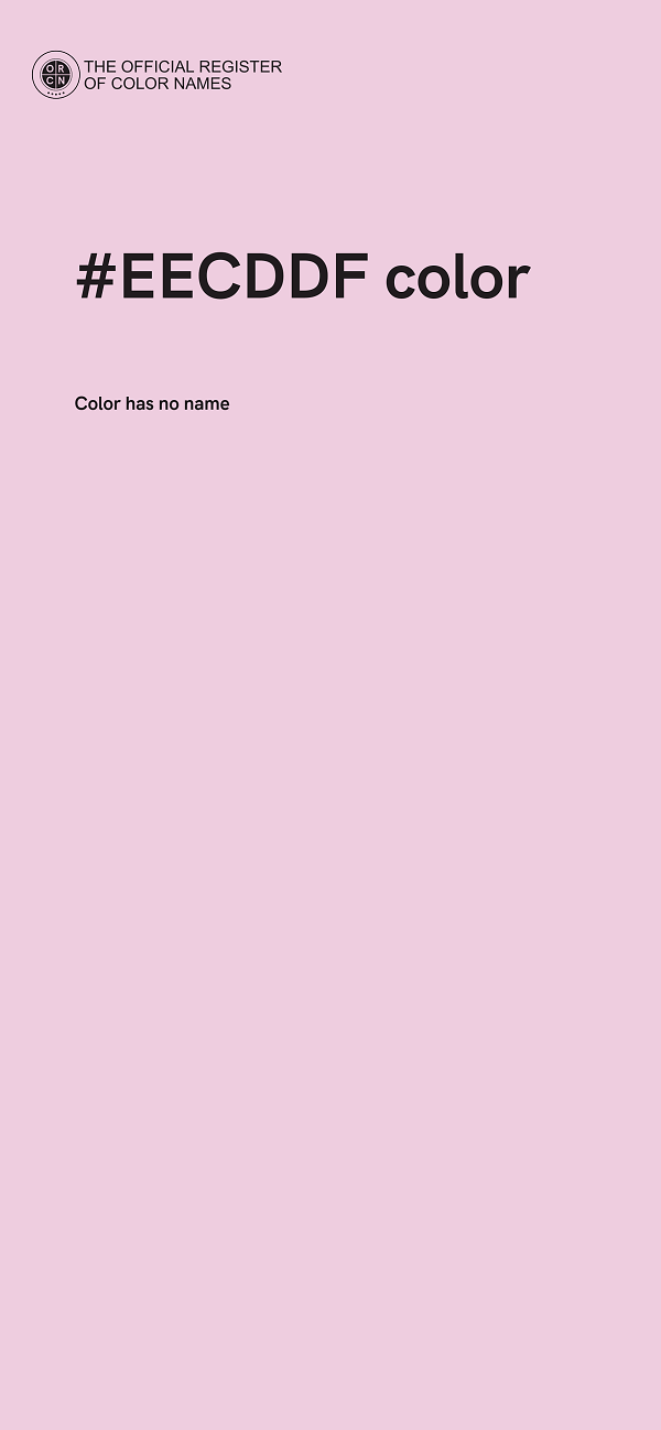 #EECDDF color image