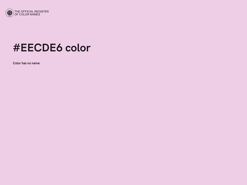 #EECDE6 color image