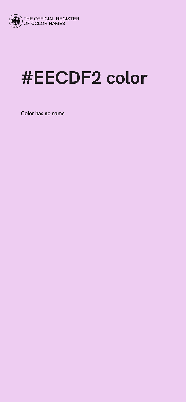 #EECDF2 color image