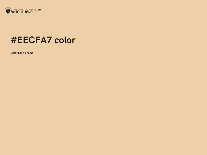 #EECFA7 color image