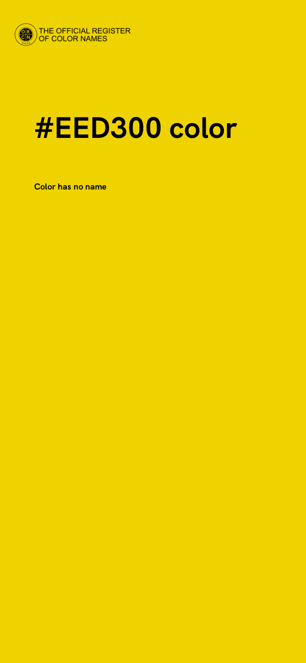 #EED300 color image
