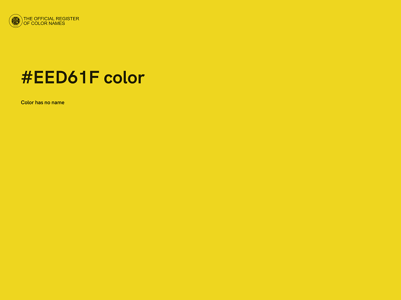 #EED61F color image