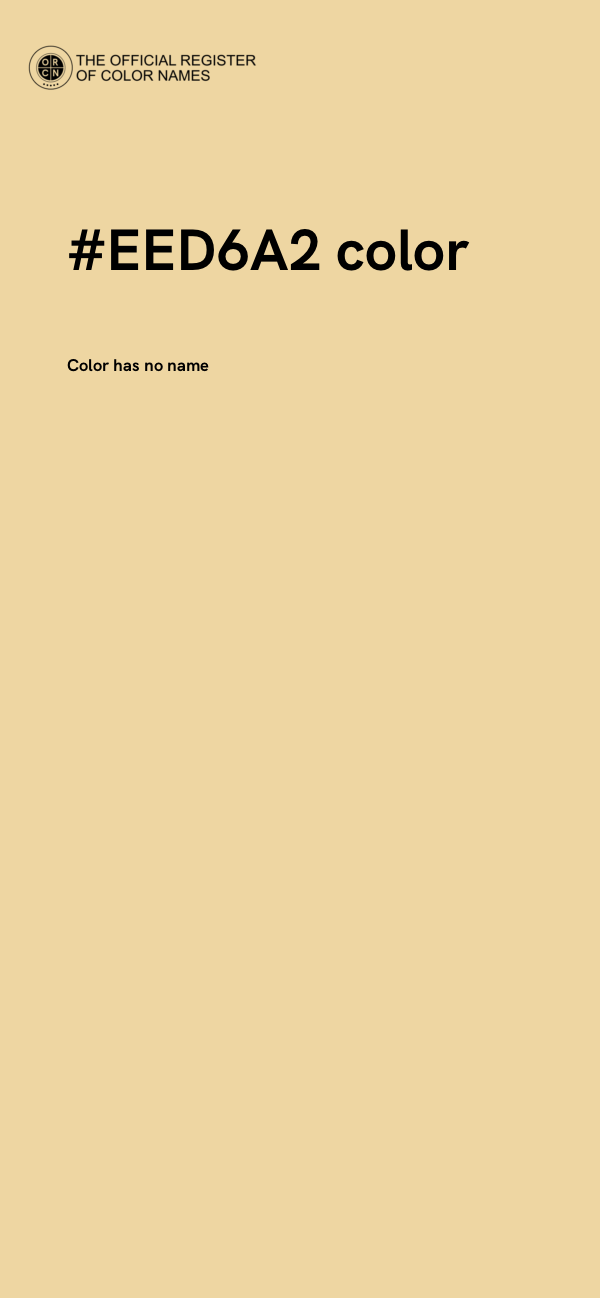 #EED6A2 color image