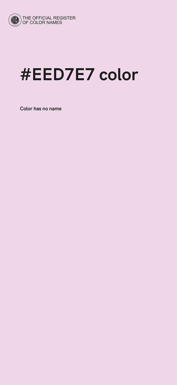 #EED7E7 color image