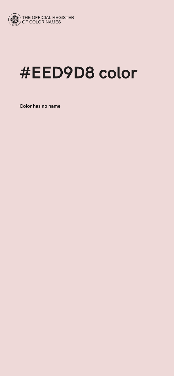 #EED9D8 color image