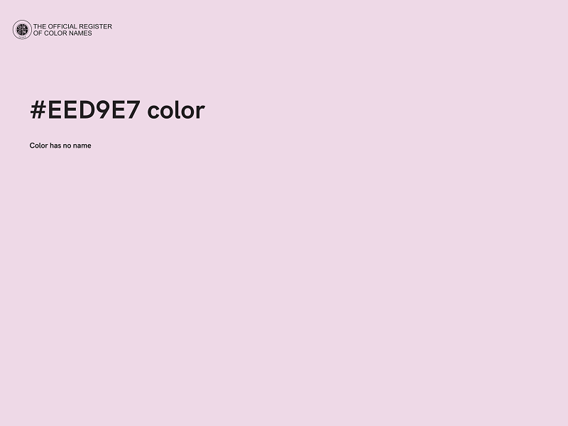 #EED9E7 color image