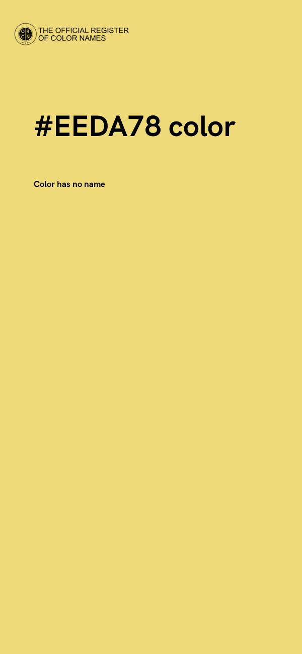 #EEDA78 color image
