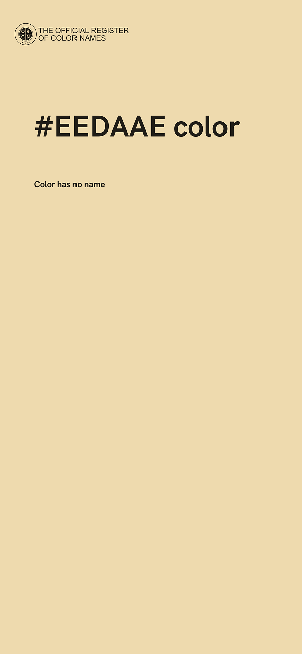 #EEDAAE color image