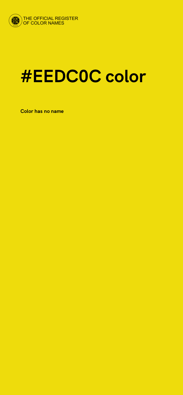 #EEDC0C color image