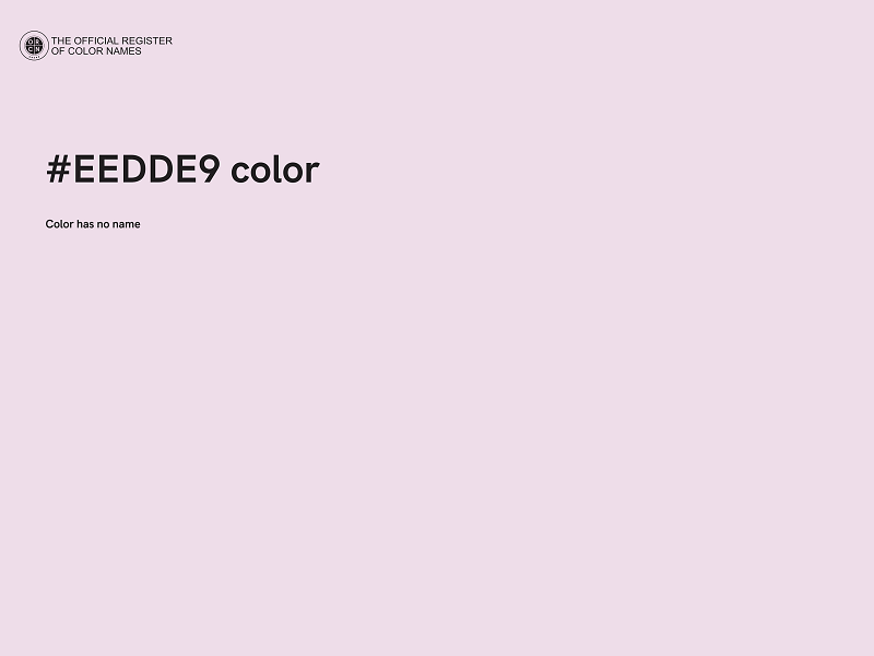 #EEDDE9 color image