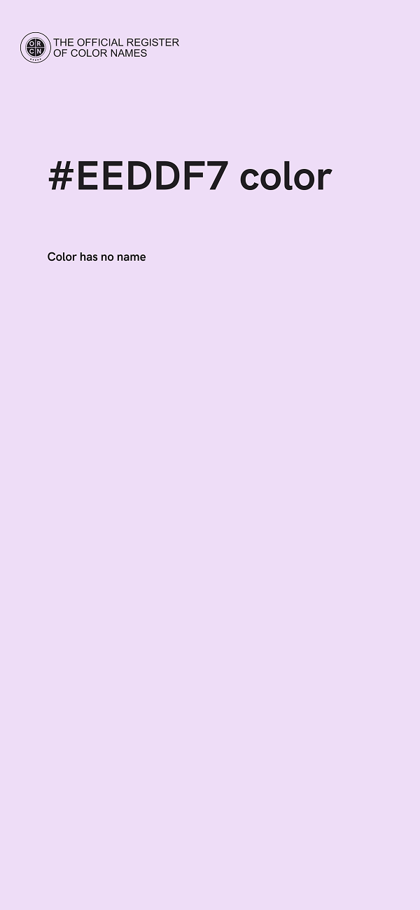 #EEDDF7 color image