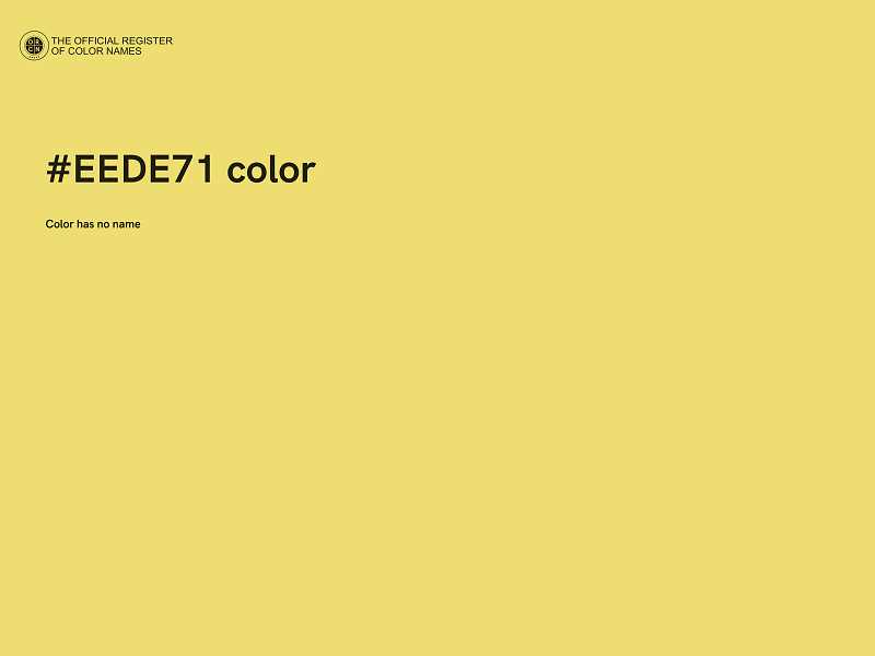 #EEDE71 color image