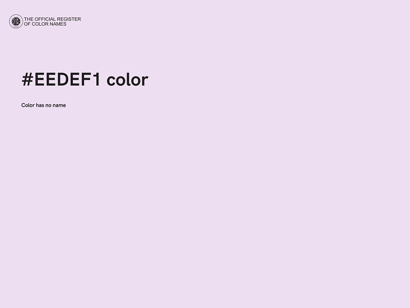 #EEDEF1 color image