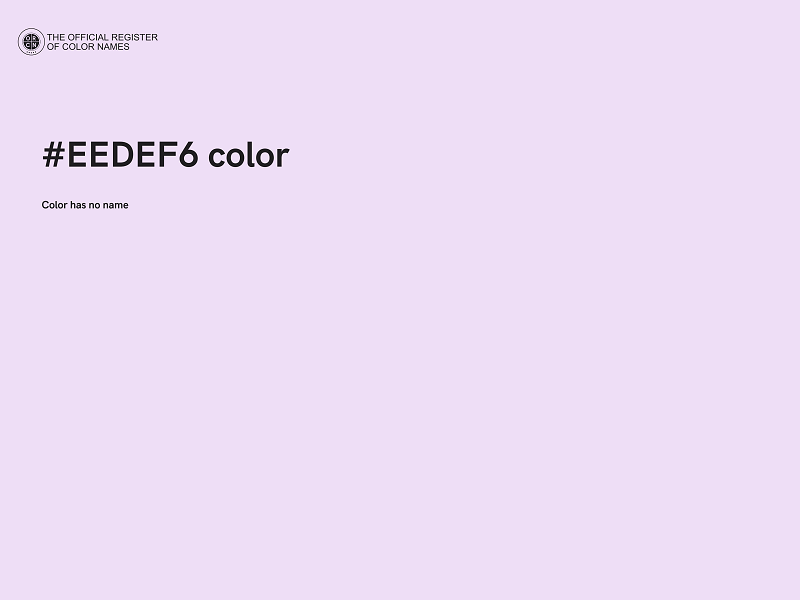 #EEDEF6 color image